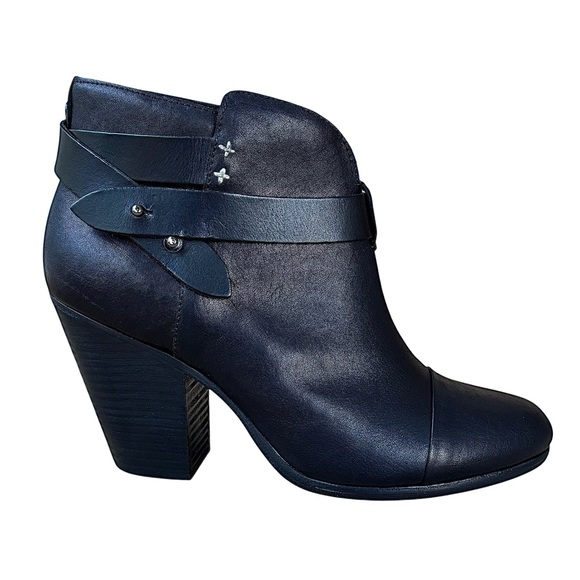 RAG & BONE “Harrow” Black Leather Booties - Picture 6 of 16